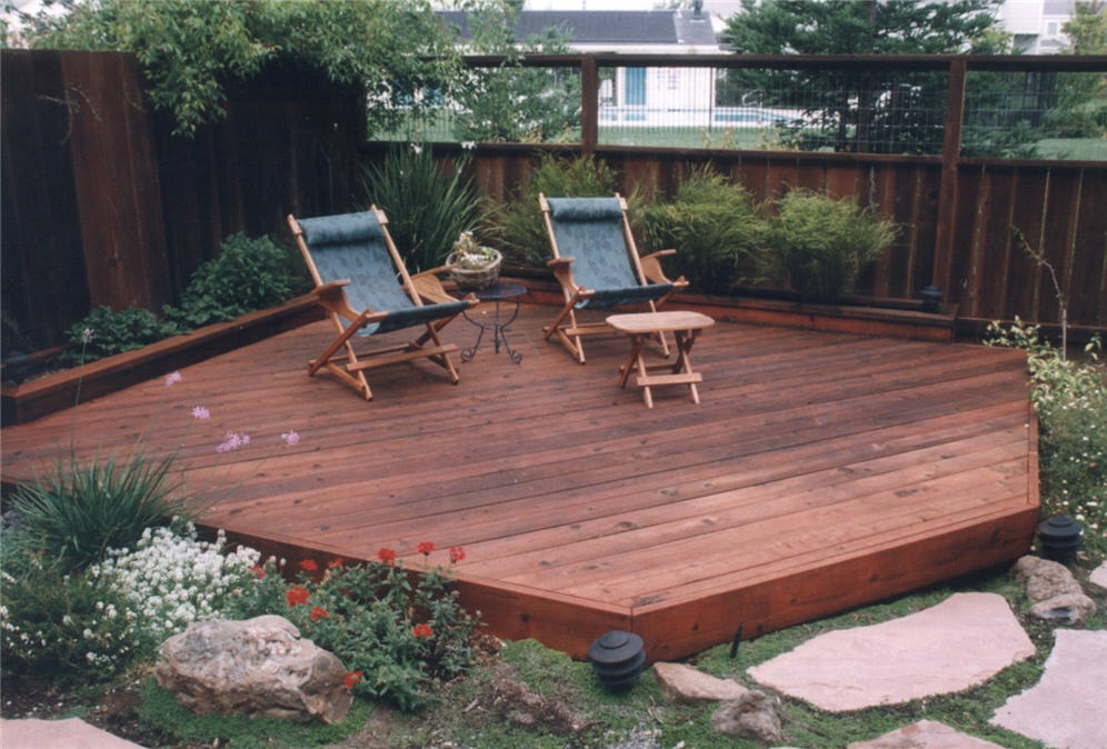 Pentagon Redwood Deck